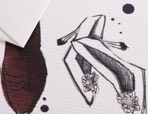 Grußkarte Illustration - Shoes