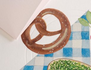 Grußkarte Spuren am Tegernsee - Brotzeit