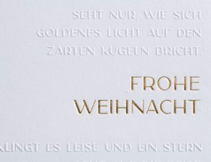 Grußkarte Weihnachten Prägung - Ein Stern geht auf die Reise