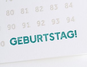Grußkarte - Zum Geburtstag - Pastellgrün