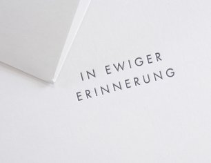 Trauerkarte - In ewiger Erinnerung - A6