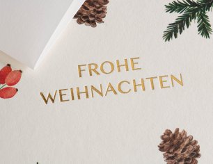 Weihnachtskarte Christmas Mood - Frohe Weihnachten - Hanf Papier