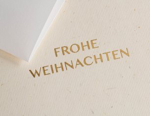 Weihnachtskarte Christmas Mood - Frohe Weihnachten - Stroh Papier