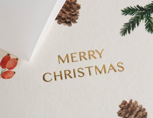 Weihnachtskarte Christmas Mood - Merry Christmas - Hanf Papier