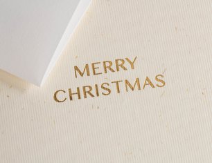 Weihnachtskarte Christmas Mood - Merry Christmas - Stroh Papier