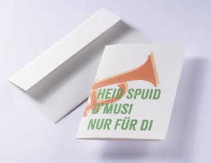 Grußkarte Bavaria - Heid spuid d'Musi nur für di