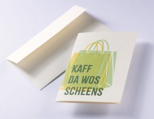 Grußkarte Bavaria - Kaff da wos scheens