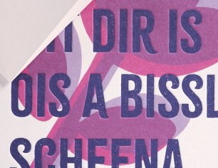 Grußkarte Bavaria - Mit dir is ois a bissl scheena