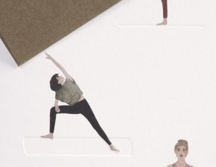 Grußkarte Spuren am Tegernsee - Yoga