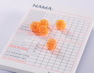 Notizblock - Würfel-Gaudi mit Würfel