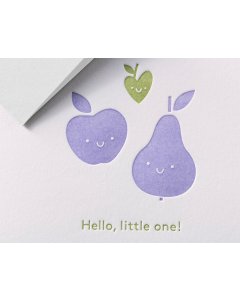 Grußkarte Little One - Früchtchen flieder